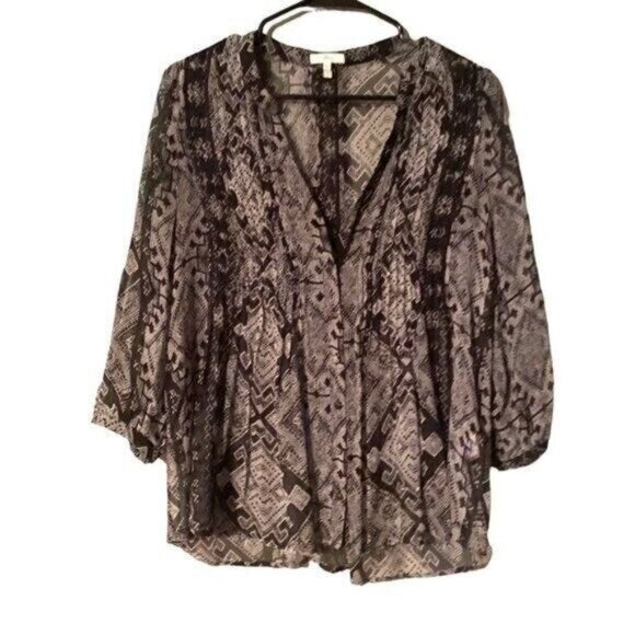 Anthropologie Joie Womens Silk Blouse Sheer‎ XSmall Fairy Grunge Whimsigoth - Picture 1 of 6